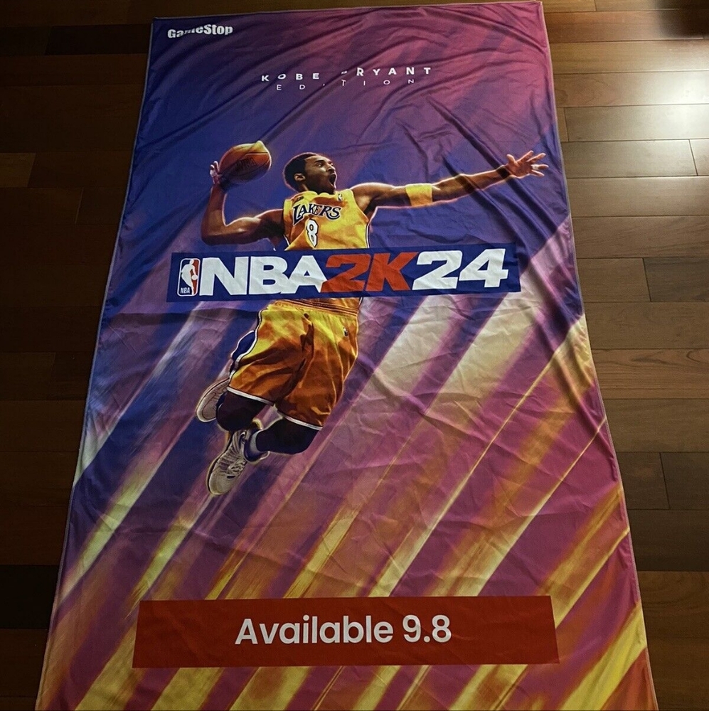Nba 2k24 Gamestop Exclusive Cloth Poster (Kobe Bryant)
